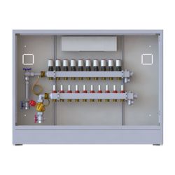 Danfoss Verteilerstation UnoFloor Comfort 10L, 10 Heizkreise, links, mit AB-PM-Set, 2... DANFOSS-088X3210 5702425243950 (Abb. 1)