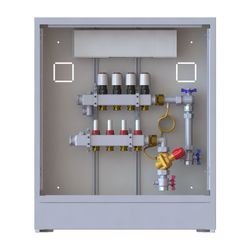Danfoss Verteilerstation UnoFloor Comfort 4R, 4 Heizkreise, rechts, mit AB-PM-Set, 23... DANFOSS-088X3224 5702425243974 (Abb. 1)