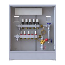 Danfoss Verteilerstation UnoFloor Comfort 5R, 5 Heizkreise, rechts, mit AB-PM-Set, 23... DANFOSS-088X3225 5702425243981 (Abb. 1)