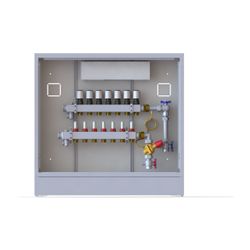 Danfoss Verteilerstation UnoFloor Comfort 7R, 7 Heizkreise, rechts, mit AB-PM-Set, 23... DANFOSS-088X3227 5702425244001 (Abb. 1)