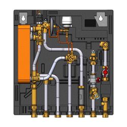 Danfoss Wohnungsstation Evoflat FSF Typ 3, 4-Leiter Version, 55kW, Dämmhaube, Kupfer,... DANFOSS-145B0503 5702424453718 (Abb. 1)