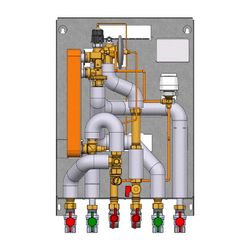 Danfoss Wohnungsstation EvoFlat Reno Typ 3, Heizleistung 15kW, TWW-Leistung 55kW, 24V... DANFOSS-145B4110 5702428681087 (Abb. 1)