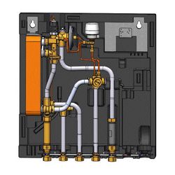 Danfoss Wohnungsstation Evoflat WSS 1, ohne Heizung, 43kW, Dämmhaube, Kupfer, 145G019... DANFOSS-145G0190 5702424653910 (Abb. 1)