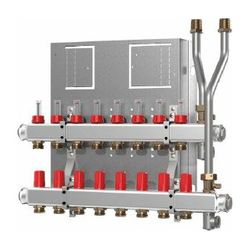 Danfoss Heizkreisverteiler SG, mit 9 Heizkreisen, für Wohnungsstation EvoFlat, Edelst... DANFOSS-145H0909 5702424301972 (Abb. 1)