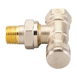 Danfoss Rücklaufverschraubung RLV 15, R 1/2", Eckausführung, vernickelt, 003L0143... DANFOSS-003L0143 5702420030999 (Abb. 1)
