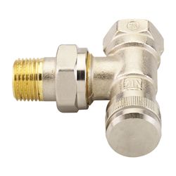Danfoss Rücklaufverschraubung RLV 15, R 1/2", Eckausführung, vernickelt, 003L0143... DANFOSS-003L0143 5702420030999 (Abb. 1)