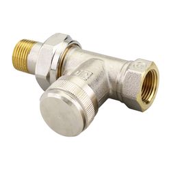 Danfoss Rücklaufverschraubung RLV 10, R 3/8", Durchgangsausführung, vernickelt, 003L0... DANFOSS-003L0142 5702420030982 (Abb. 1)
