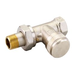 Danfoss Rücklaufverschraubung RLV 10, R 3/8", Durchgangsausführung, vernickelt, 003L0... DANFOSS-003L0142 5702420030982 (Abb. 1)