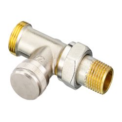Danfoss Rücklaufverschraubung RLV 15, G 3/4" AG, Durchgangsausführung vernickelt, 003... DANFOSS-003L0364 5702420048369 (Abb. 1)