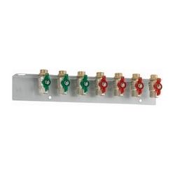 Danfoss Montageschiene für Wohnungsstation, inklusive 5 Kugelhähne 3/4" x 76mm, IG/AG... DANFOSS-145H4537 5702428525701 (Abb. 1)
