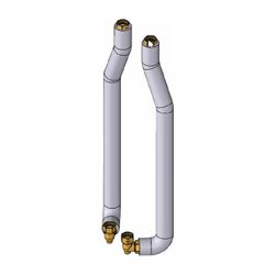 Danfoss Rohrset gedämmt EvoFlat Reno bei Primäranschluss von oben, 145H4920... DANFOSS-145H4920 5715162461334 (Abb. 1)