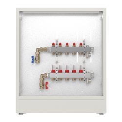 Danfoss Verteilerstation UnoFloor Light, 6 Heizkreise, links, mit Durchflussanzeige u... DANFOSS-088X3706 5715162379684 (Abb. 1)
