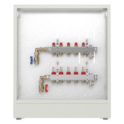Danfoss Verteilerstation UnoFloor Light, 6 Heizkreise, links, mit Durchflussanzeige u... DANFOSS-088X3706 5715162379684 (Abb. 1)