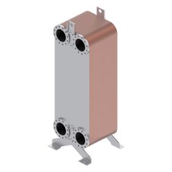 Danfoss Plattenwärmeübertrager XB71H-1, 100 Platten, DN 100, 25 bar, kupfergelötet, 0... DANFOSS-079G1010 5702425145889 (Abb. 1)