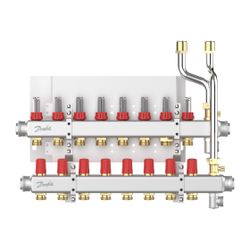 Danfoss Verteilersystem SG-VX-F, für EvoFlat VX-F, 12 Heizkreise, Edelstahl, 145H0792... DANFOSS-145H0792 5702424689346 (Abb. 1)