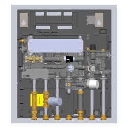 Danfoss Wohnungsstation EvoFlat 4.0 F Typ 2 WSD, 15,4l/min, 95 Grad C, Edelstahl, 183... DANFOSS-183B1513 5702424636395 (Abb. 1)