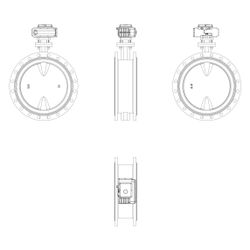 Danfoss motorische Absperrklappe VFH2-FAO, Flansch, DN 600, PN 16, Kvs 36.946m3/h, Gu... DANFOSS-003Z6400 5715162464687 (Abb. 1)