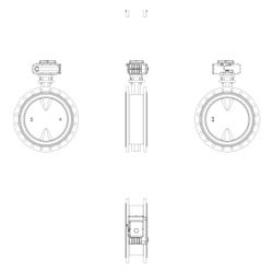 Danfoss motorische Absperrklappe VFH2-FAO, Flansch, DN 500, PN 16, Kvs 23.915m3/h, Gu... DANFOSS-003Z6398 5715162464649 (Abb. 1)