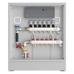 Danfoss Verteilerstation UnoFloor Control 6L, 6 Heizkreise, links, mit AB-PM-Set und ... DANFOSS-088X3646 5715162804261 (Abb. 1)