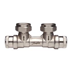 Danfoss dynamischer Hahnblock RLV-KDV, für Ventil-Heizkörper, G 3/4", Eckausführung m... DANFOSS-013G7875 5702425155406 (Abb. 1)