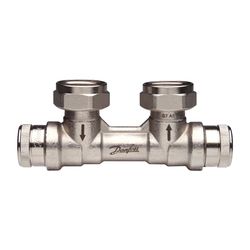 Danfoss dynamischer Hahnblock RLV-KDV, für Ventil-Heizkörper, G 3/4", Eckausführung m... DANFOSS-013G7874 5702425155383 (Abb. 1)