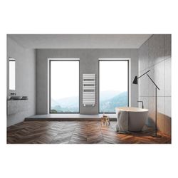 DeLonghi COBALTO Elektro-Handtuchheizkörper E-Flow 700W, DN 15, Stahl, Weiß... DELONGHI-0PR1PM0631355S7  (Abb. 1)