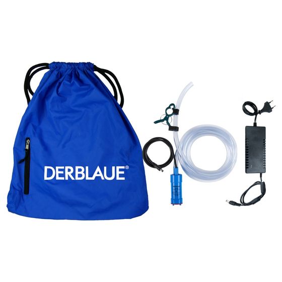 Der Blaue Pumpsystem inkl. 12 V Pumpe 10 L/min, Netzteil, 3 m Schlauch mit Klammer im Beutel