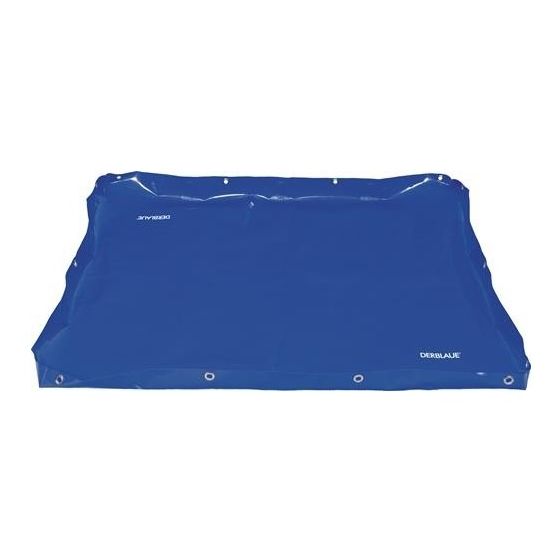 Der Blaue Unterlegwanne 110x85x5cm – Bodenschutz, hochklappbare Biegemetallstreifen, umlaufende Ösen
