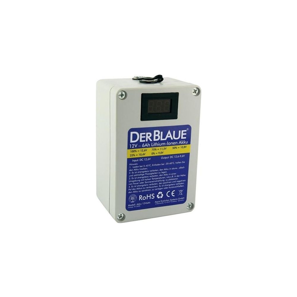 Der Blaue 12V Lithium-Ionen Akku 6Ah – 3,5 Std. Laufzeit, bis zu 1500 l Fördermenge, st... DERBLAUE-12003 0602343114415 (Abb. 1)