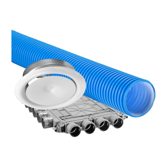 Glen Dimplex Kunststoff-Flex Paket, Wohneinheiten bis 160m2 für zentrale Abluftführung