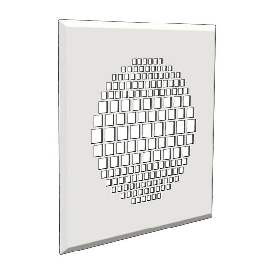 Glen Dimplex Ventilgitter Design Blocs weiß, quadratisch