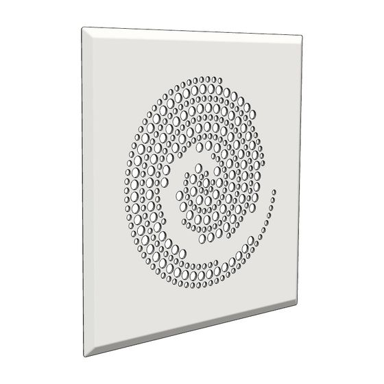 Glen Dimplex Ventilgitter Design Circles Edelstahl, quadratisch