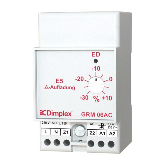 Glen Dimplex AC-Gruppensteuergerät GRM 06 AC Hutschienenmontage, 230 V Steuersignal