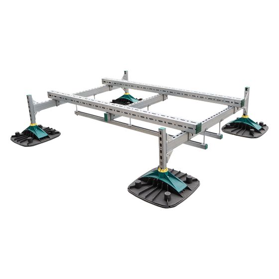 Glen Dimplex Dach-Montagesystem MSA 2060, Dachaufständerung LA 2030CP und LA 4060CP, rostfreier Stahl feuerverzinkt