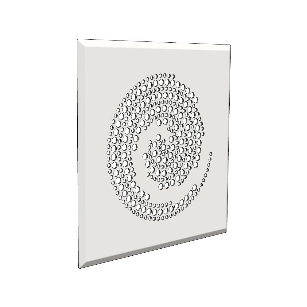 Glen Dimplex Ventilgitter Design Circles weiß, quadratisch... DIMPLEX-377310 4015627377318 (Abb. 1)