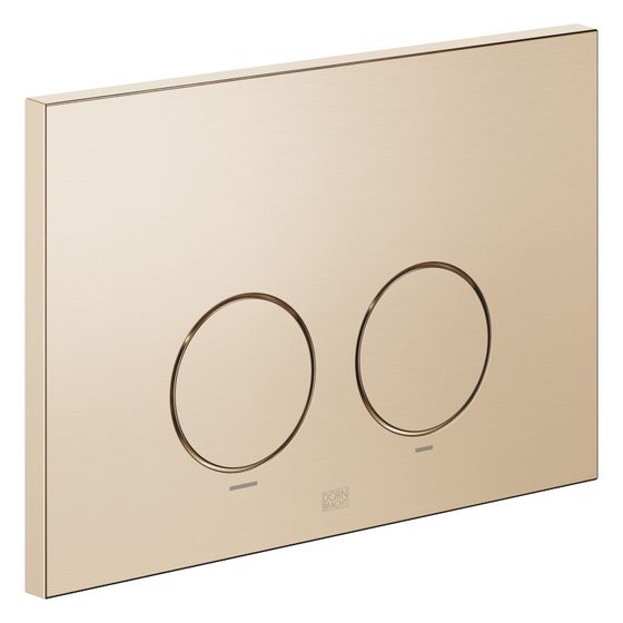 Dornbracht Betätigungsplatte rund, für WC-Unterputz-Spülkasten Geberit, 169x246x12mm, Light Gold gebürstet