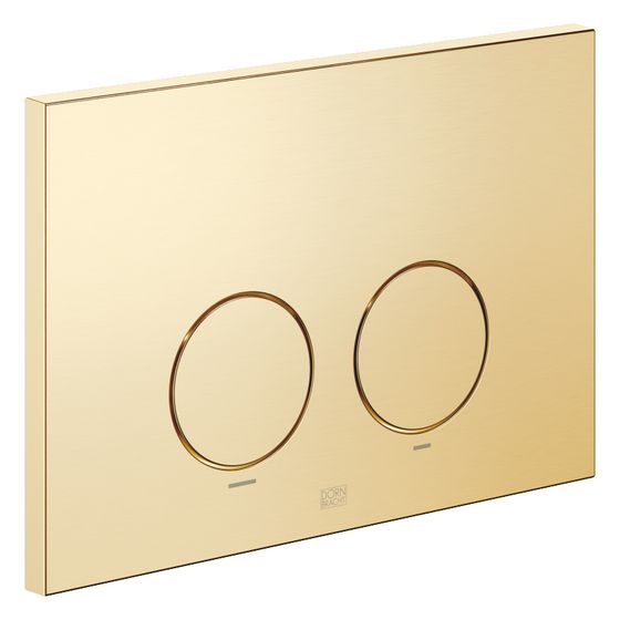 Dornbracht Betätigungsplatte rund, für WC-Unterputz-Spülkasten Geberit, 169x246x12mm, Gold gebürstet (PVD)