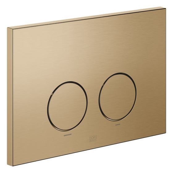 Dornbracht Betätigungsplatte rund, für WC-Unterputz-Spülkasten Geberit, 169x246x12mm, Dark Brass gebürstet
