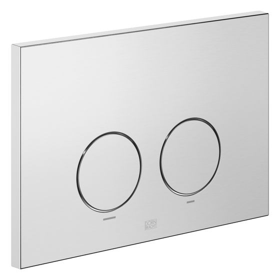 Dornbracht Betätigungsplatte rund, für WC-Unterputz-Spülkasten Geberit, 169x246x12mm, Chrom gebürstet