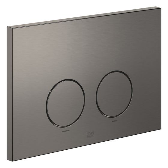 Dornbracht Betätigungsplatte rund, für WC-Unterputz-Spülkasten Geberit, 169x246x12mm, Dark Platinum gebürstet