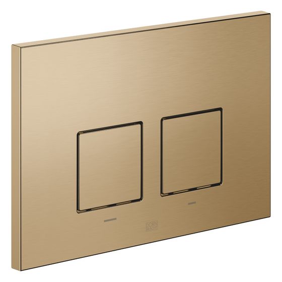 Dornbracht Betätigungsplatte eckig, für WC-Unterputz-Spülkasten Geberit, 169x246x12mm, Dark Brass gebürstet