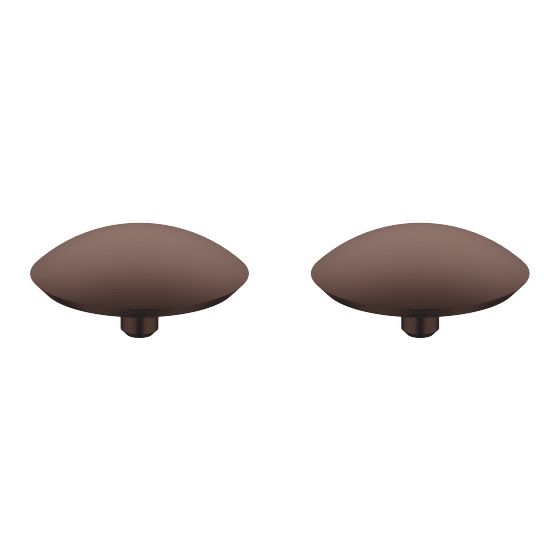 Dornbracht Zierkappen für Perfecto, Dark Bronze gebürstet PVD