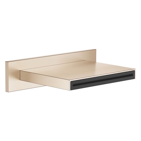 Dornbracht Schwallauslauf Water Sheet für Wandmontage Ausladung 150mm, Champagne gebürstet 22kt Gold
