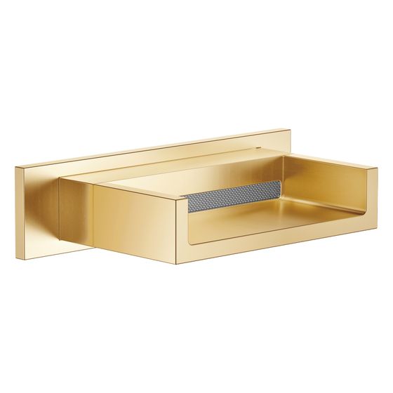 Dornbracht Schwallauslauf Water Fall für Wandmontage Ausladung 120mm, Gold gebürstet PVD