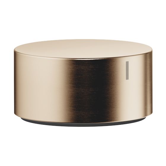 Dornbracht Seitenventil Deque linksschließend warm ohne Rosette Bohrung 32mm Griff 60mm, Champagne gebürstet 22kt Gold