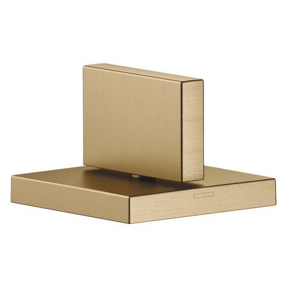 Dornbracht Seitenventil Mem, eckig, rechtsschließend, kalt, Rosette 60x60mm, Dark Brass gebürstet