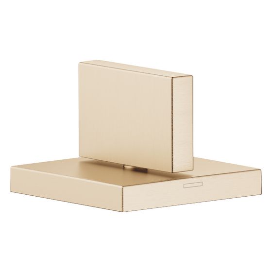 Dornbracht Seitenventil Mem, eckig, rechtsschließend, kalt, Rosette 60x60mm, Champagne gebürstet 22kt Gold