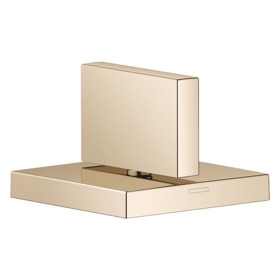 Dornbracht Seitenventil Mem, eckig, rechtsschließend, kalt, Rosette 60x60mm, Champagne 22kt Gold