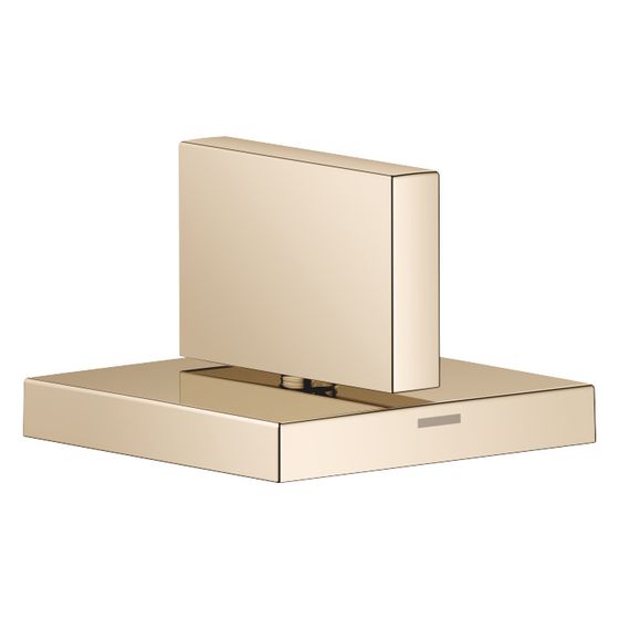 Dornbracht Seitenventil Mem, eckig, linksschließend, warm, Rosette 60x60mm, Champagne 22kt Gold