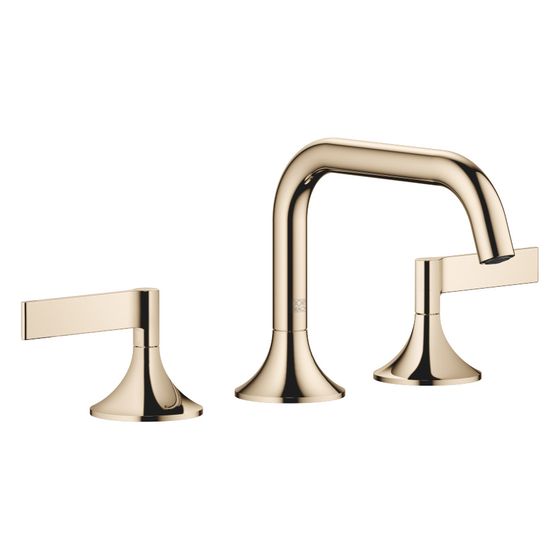 Dornbracht Waschtisch-Dreilochbatterie Vaia mit Ablaufgarnitur, 165mm, schwenkbar, 5,7l/min, Champagne 22kt Gold, 20705819-47